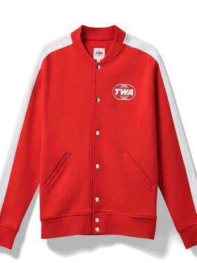 TWA Retro Red and White Track Jacket